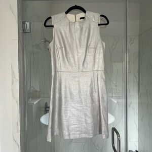 French Connection Shimmering Silver Mini Dress